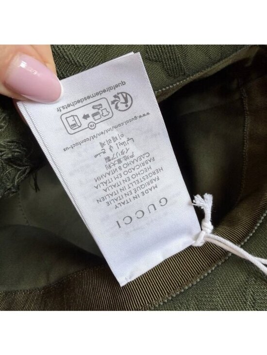 NWT GUCCI Green Double G Distressed Bucket Hat $990 Sz M